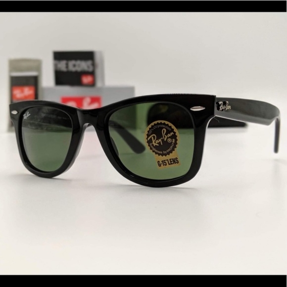 LIKE NEW Ray-Ban Wayfarer Black RB2140 Men /Women Sunglasses - Picture 9 of 16